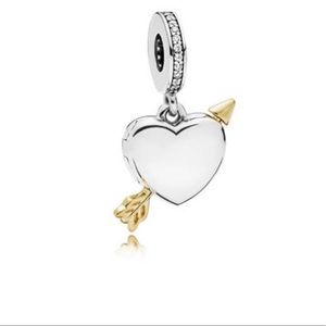 Pandora ARROW OF LOVE CHARM,CLEAR CZ SILVER